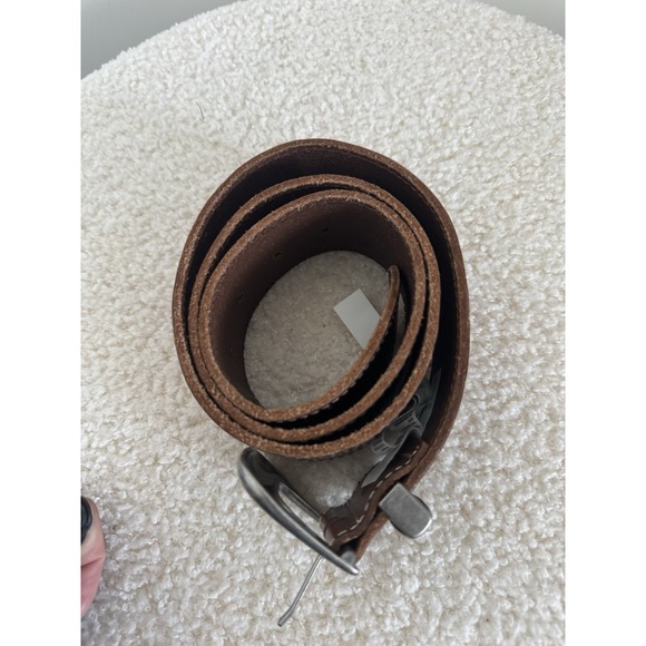 Banana Republic Heritage Wide Brown Western Concho Belt Leather Small - Picture 3 of 10